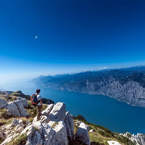 Blick auf den Gardasee vom Monte Baldo